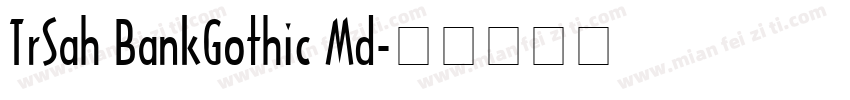 TrSah BankGothic Md字体转换